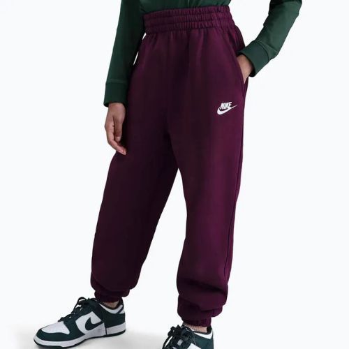 Dětské tepláky Nike Sportswear Club Fleece burgundy/burgundy/white