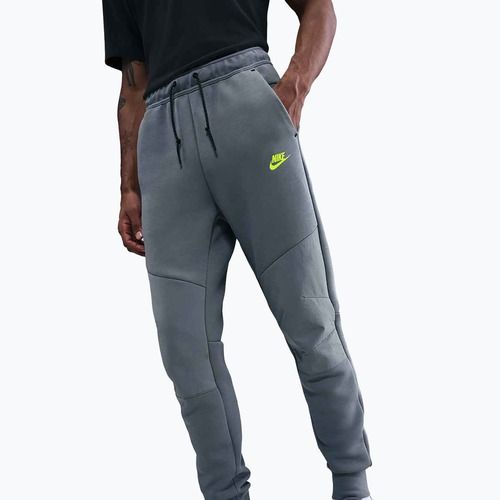 Pánské kalhoty Nike Tech Joggers cool grey/cool grey/volt