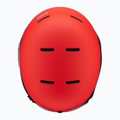 Dětská lyžařská přilba Salomon Player Combo + Gogle XV Jr cherry tomato/red silver mirror