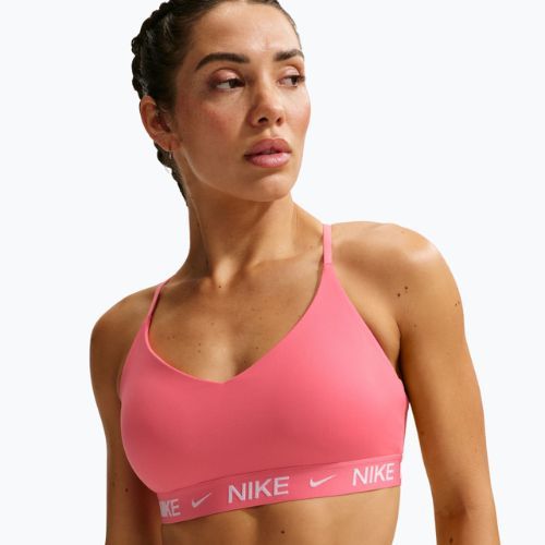 Sportovní podprsenka Nike Dri-Fit Indy Light Support sea coral/sea coral/white