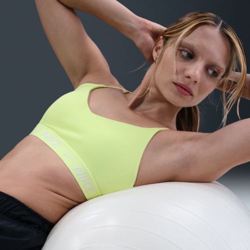 Sportovní podprsenka Nike Dri-Fit Indy Light Support light lemon twist/white pearl