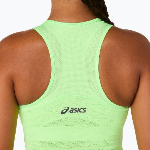 Dámské tenisové tričko ASICS Match Jaquard Crop Top W illuminate green