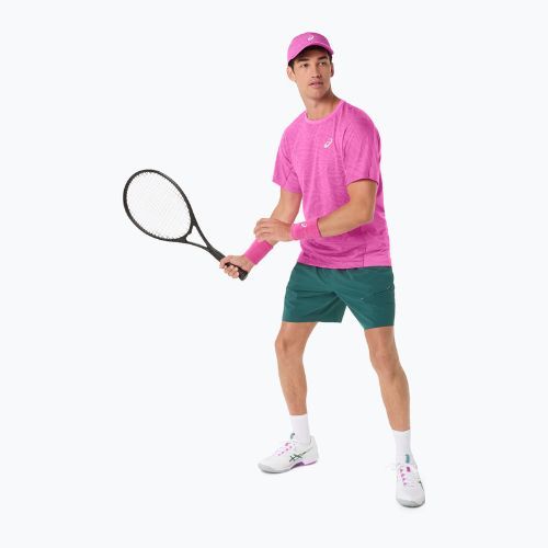 Pánské tenisové tričko ASICS Match Jacquard digital sakura