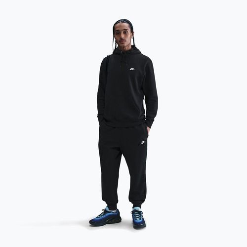 Pánská mikina Nike Club Pullover Hoodie black/black/white