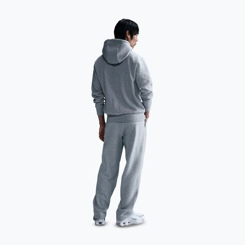 Pánská mikina Nike Club Full Zip Hoodie dark grey heather/light smoke grey/white