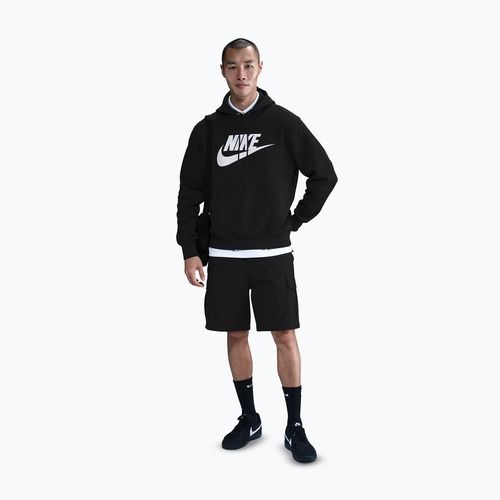 Pánská mikina Nike Club Pullover Hoodie black/black/white