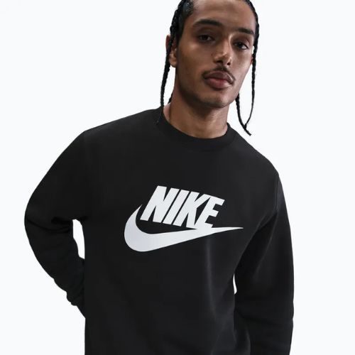 Pánská mikina Nike Sportswear Club Graphic Fleece Crew black/white