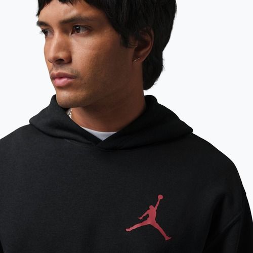 Pánská mikina  Jordan Pullover Hoodie black/gym red