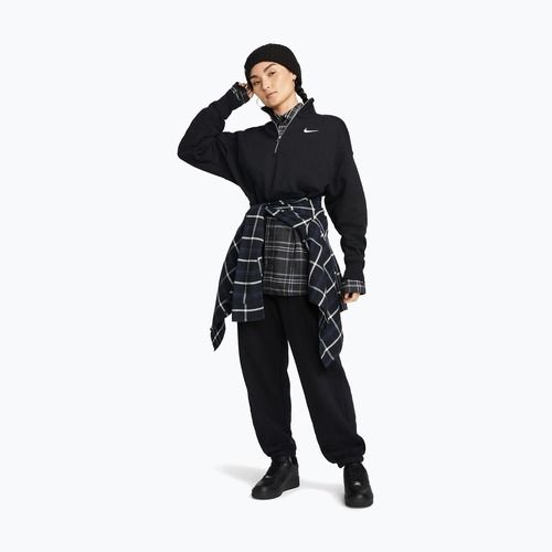 Dámská mikina Nike Sportswear Phoenix Fleece 1/2 Zip Cropped black/sail