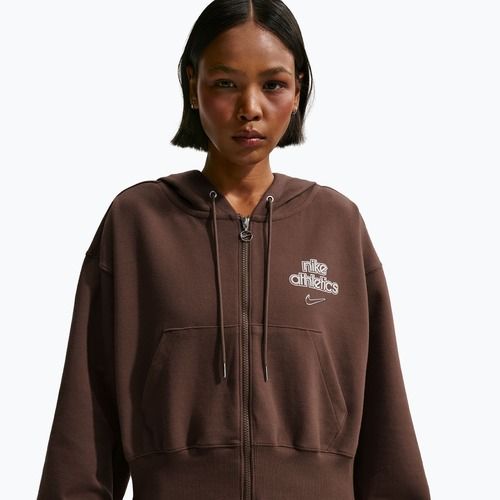 Dámská mikina Nike Phoenix Full-Zip Hoodie light chocolate