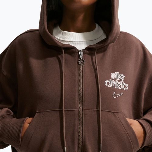 Dámská mikina Nike Phoenix Full-Zip Hoodie light chocolate