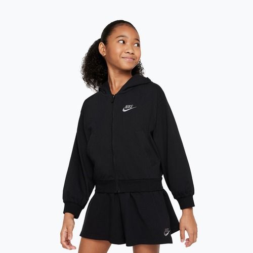 Dětská mikina Nike Sportswear Full Zip Hoodie black/flat pewter