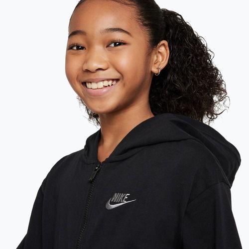 Dětská mikina Nike Sportswear Full Zip Hoodie black/flat pewter
