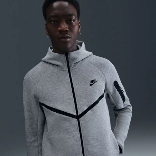Pánská mikina Nike Tech Windrunner Full Zip cave dark grey heather/black