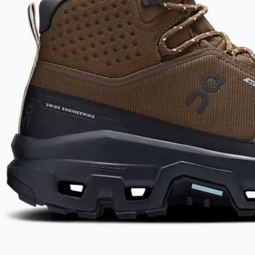 Pánské turistické boty On Cloudrock Mid Waterproof earth/black