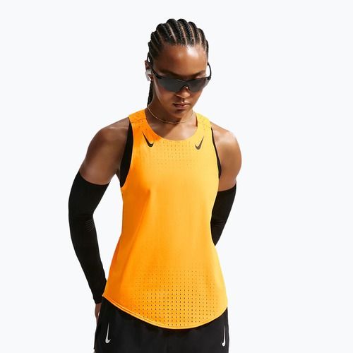 Dámské běžecké tílko Nike AeroSwift Dri-Fit ADV Singlet laser orange/black