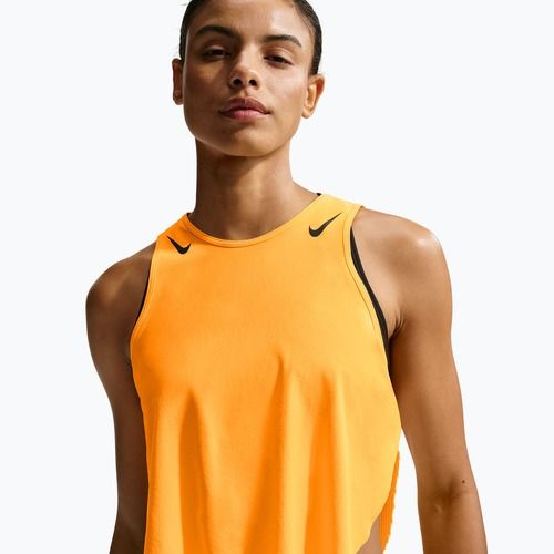 Dámské běžecké tílko Nike AeroSwift Dri-Fit ADV Cropped Tank Top laser orange/black