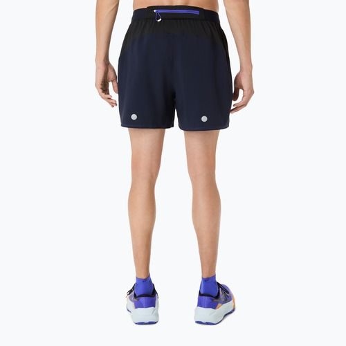 Pánské běžecké šortky ASICS Fujitrail All Over Print 5IN midnight/cobalt burst/cream