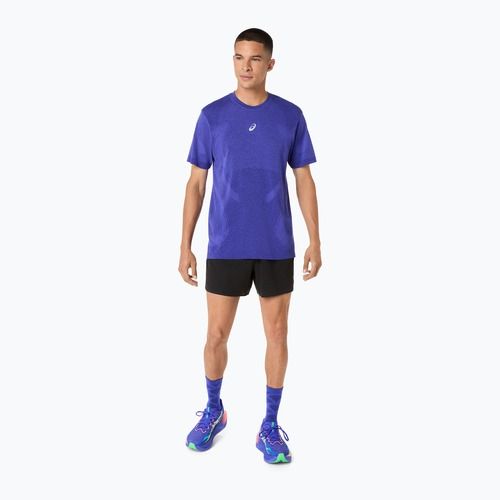 Pánské běžecké triko Longsleeve ASICS Road Seamless LS cobalt burst/eggplant