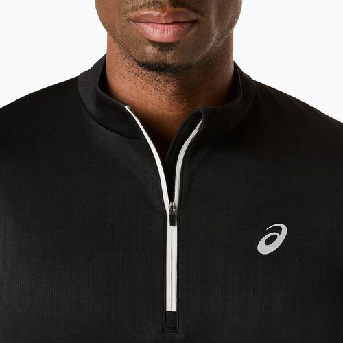 Pánské běžecké tričko Longsleeve Asics Icon LS 1/2 Zip performance black/cream
