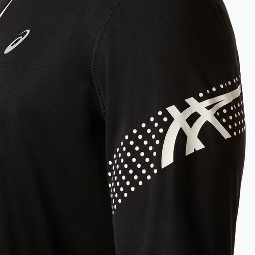 Pánské běžecké tričko Longsleeve Asics Icon LS 1/2 Zip performance black/cream