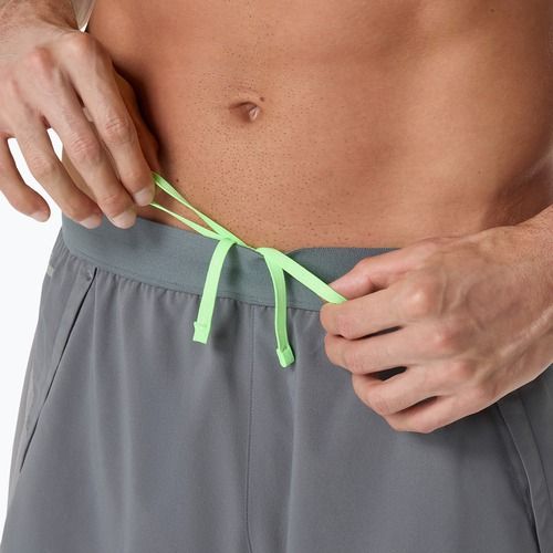 Pánské běžecké šortky ASICS Road 5IN clay grey/steel grey/illuminate green