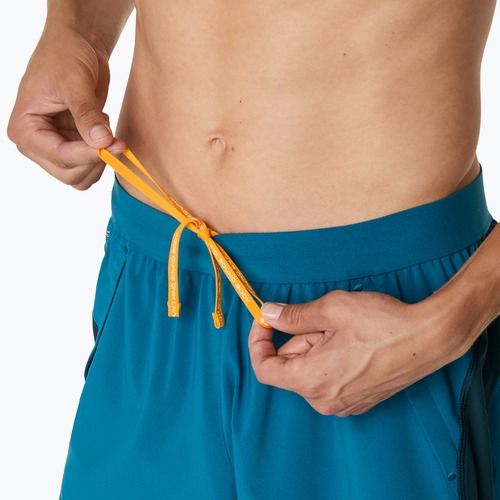 Pánské běžecké šortky ASICS Road 5IN tranquil teal/dark teal/yamabuki