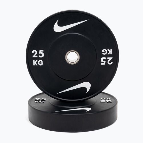 Olympijské bumperové závaží Nike Strength Rubber Bumper Plates 25 kg black/white
