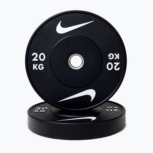 Olympijské bumperové závaží Nike Strength Rubber Bumper Plates 20 kg black/white