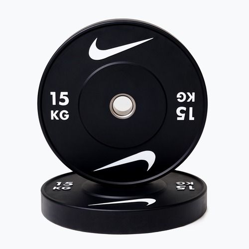 Olympijské bumperové závaží Nike Strength Rubber Bumper Plates 15 kg black/white