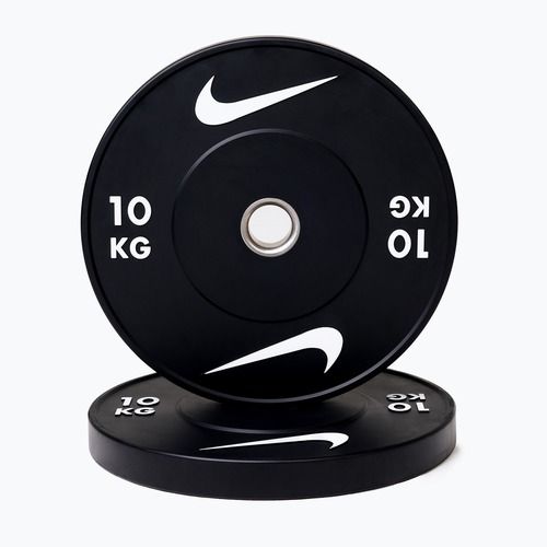 Olympijské bumperové závaží Nike Strength Rubber Bumper Plates 10 kg black/white