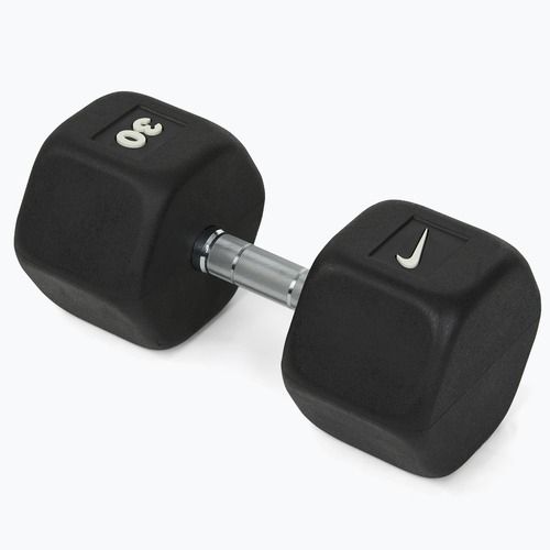 Pogumovaná činka Nike Strength Hex Dumbbell 30 kg black/white