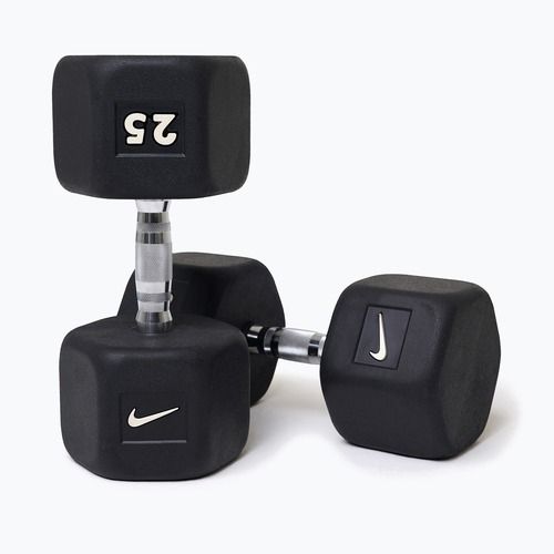 Pogumovaná činka Nike Strength Hex Dumbbell 25 kg black/white