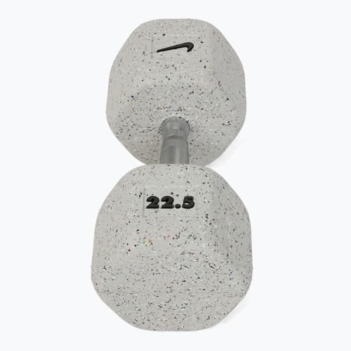 Pogumovaná činka Nike Strength Grind Hex Dumbbell 22,5 kg wolf grey