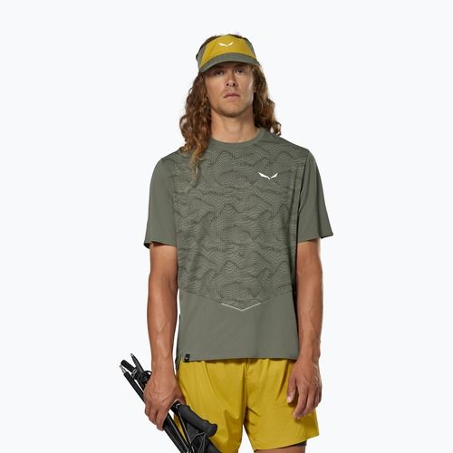 Pánské tričko Salewa Pedroc Tech Dry faded green