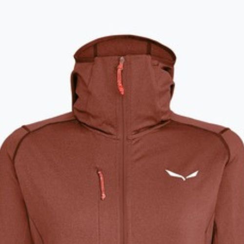 Dámská trekingová mikina Salewa Agner Hybrid PL/DST FZ Hoody etruscan red melange