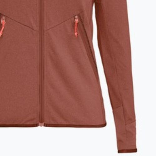 Dámská trekingová mikina Salewa Agner Hybrid PL/DST FZ Hoody etruscan red melange