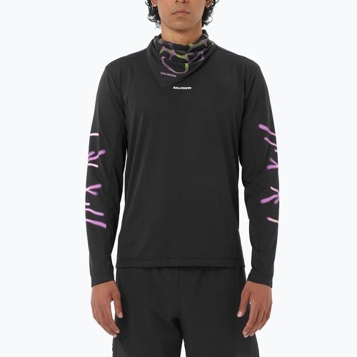 Pánské běžecké triko s dlouhým rukávem Salomon Shakeout Core deep black