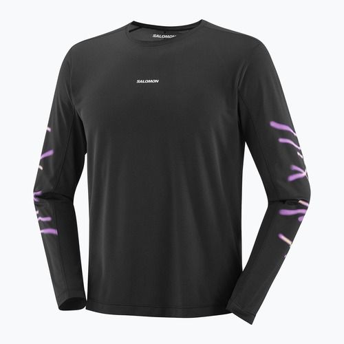 Pánské běžecké triko s dlouhým rukávem Salomon Shakeout Core deep black