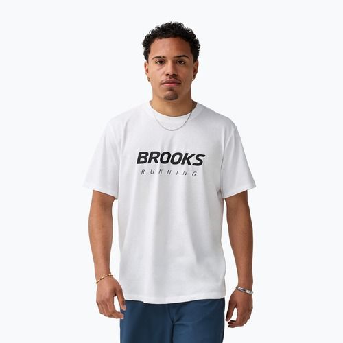 Pánské běžecké tričko Brooks Graphic white/black