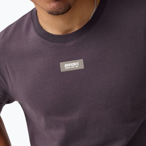 Pánské běžecké tričko Brooks Graphic dark russet/atomic blue