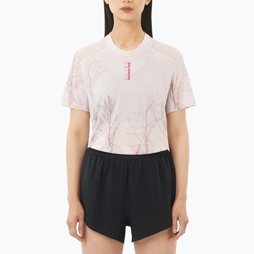 Dámské běžecké tričko Salomon S/Lab Ultra Tee Aop lilac ash