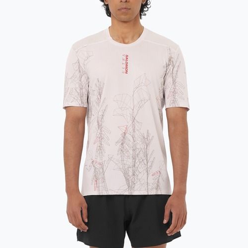 Pánské běžecké tričko Salomon S/Lab Ultra Tee Aop lilac ash