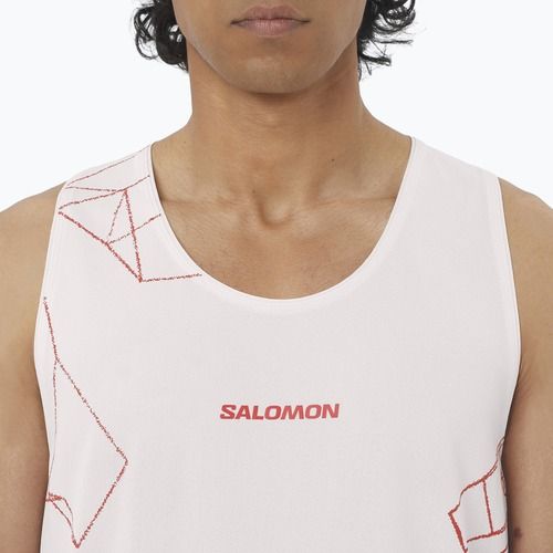 Pánské běžecké tričko Salomon S/Lab Speed Tee lilac ash/fiery red