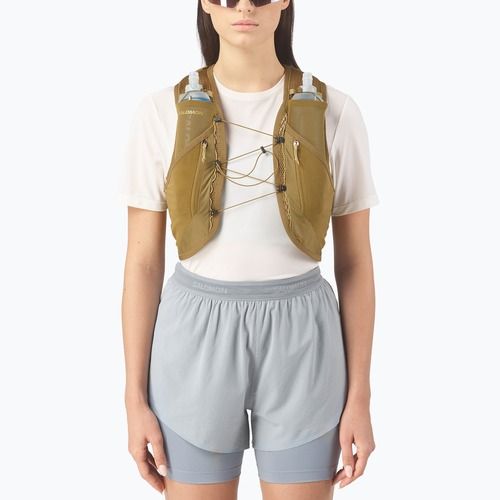 Běžecká vesta Salomon Active Skin 12 Set brilliant olive/willow