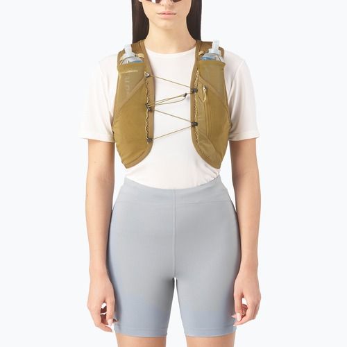 Běžecká vesta Salomon Active Skin 4 Set brilliant olive/willow