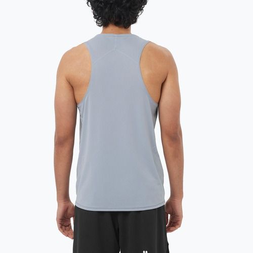Pánské běžecké tričko Salomon Sense Aero Singlet GFX trade winds
