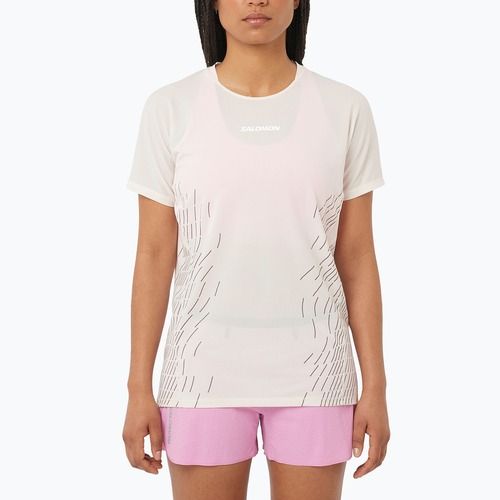 Dámské běžecké tričko Salomon Sense Aero SS Tee GFX whisper white