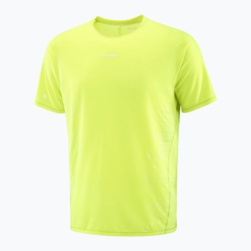 Pánské běžecké tričko Salomon Sense Aero SS Tee GFX acid lime