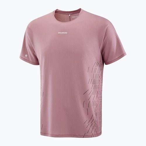 Pánské běžecké tričko Salomon Sense Aero SS Tee GFX dusky orchid